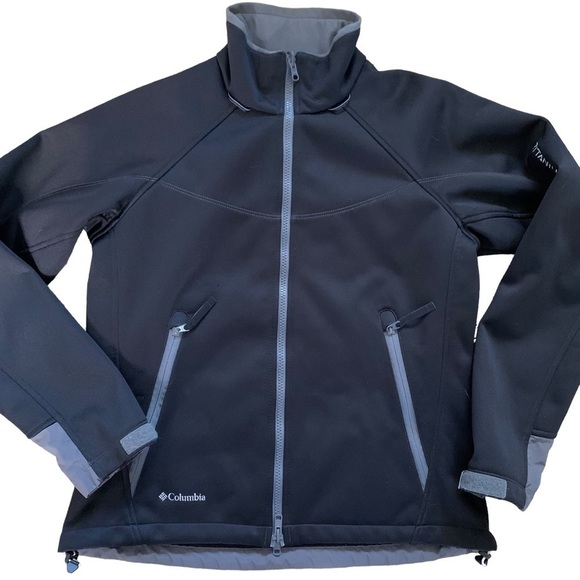 Columbia Titanium Interchange Fleece Lined Women’s Jacket Size Medium In Black - Picture 3 of 12